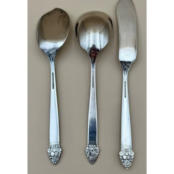 Oneida Community Plate King Cedric Butter Spreader Sugar Spoon Jelly Spoon - Picture 4 of 6